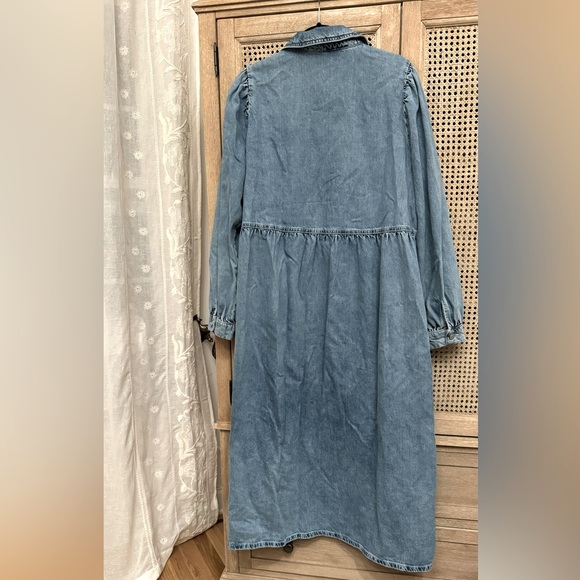 ALIGNE Gabriella Denim Midi Dress Size 14 - Picture 9 of 14